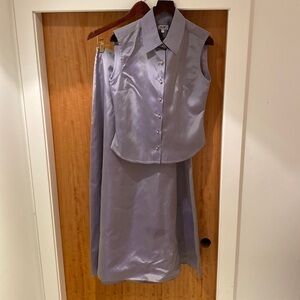 Satin, Maxi skirt, Blouse sleeveless size10, perfect for weddings, New Years Eve